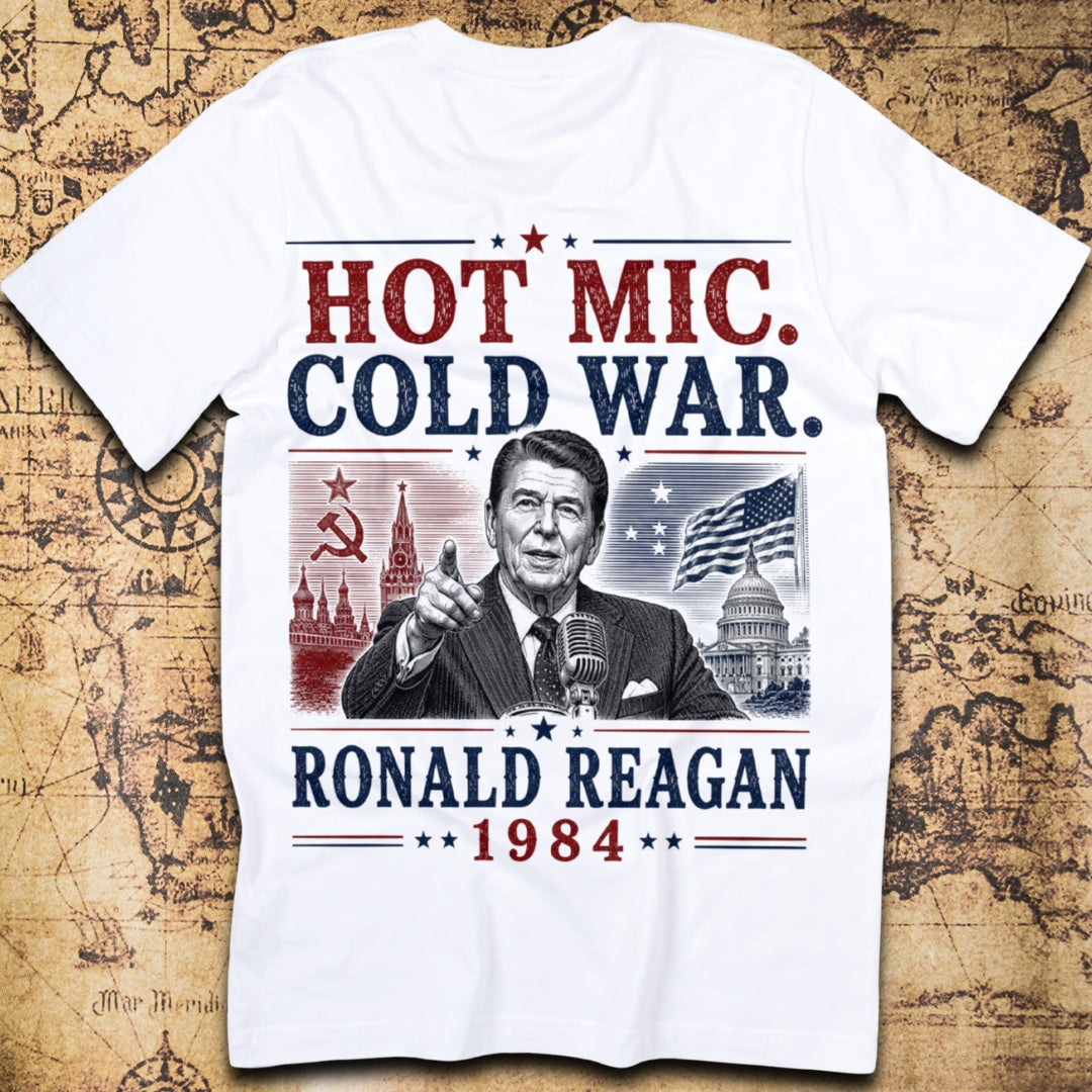 Hot Mic. Cold War. - Ronald Reagan T-Shirt