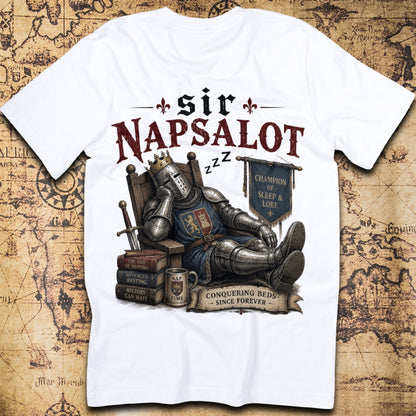 Sir Napsalot – Champion of Sleep & Lore T-Shirt