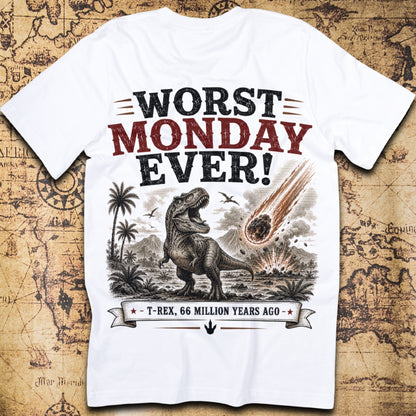Worst Monday Ever T-Rex Extinction T-Shirt