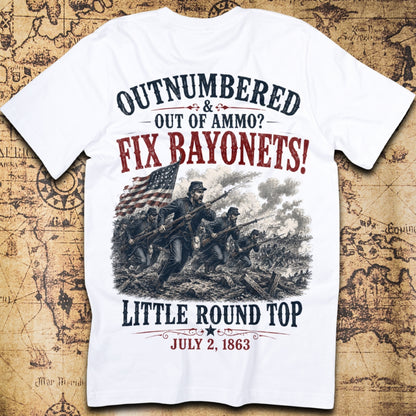 Fix Bayonets! Joshua Chamberlain Little Round Top Civil War T-Shirt
