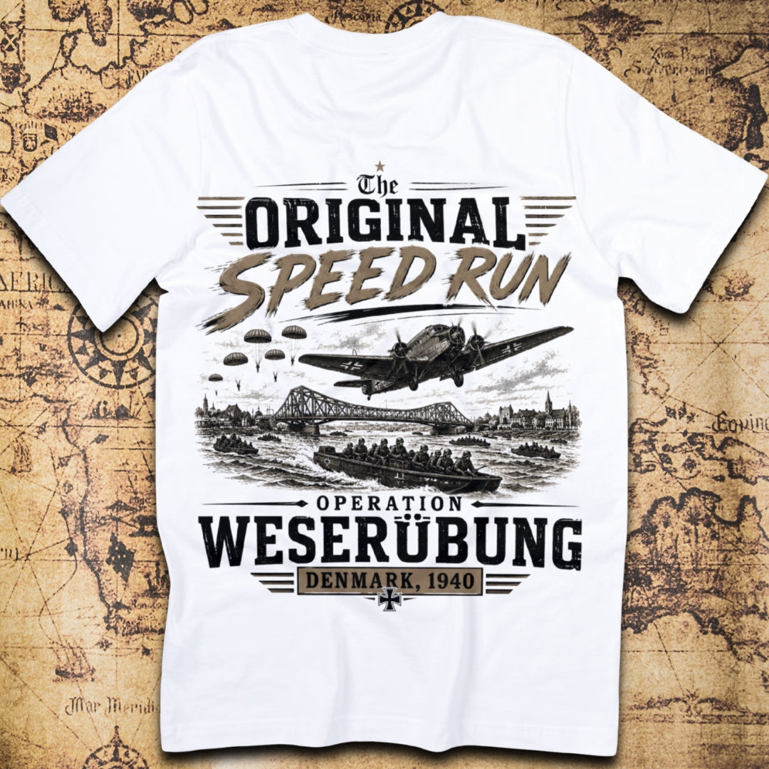 Operation Weserübung Denmark 1940 The Original Speed Run T-Shirt