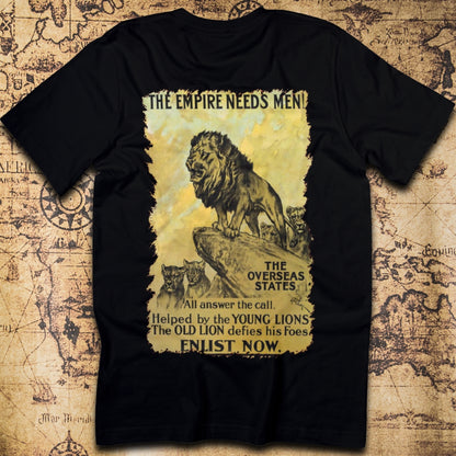 The Empire Needs Men – British WWI Poster T-Shirt