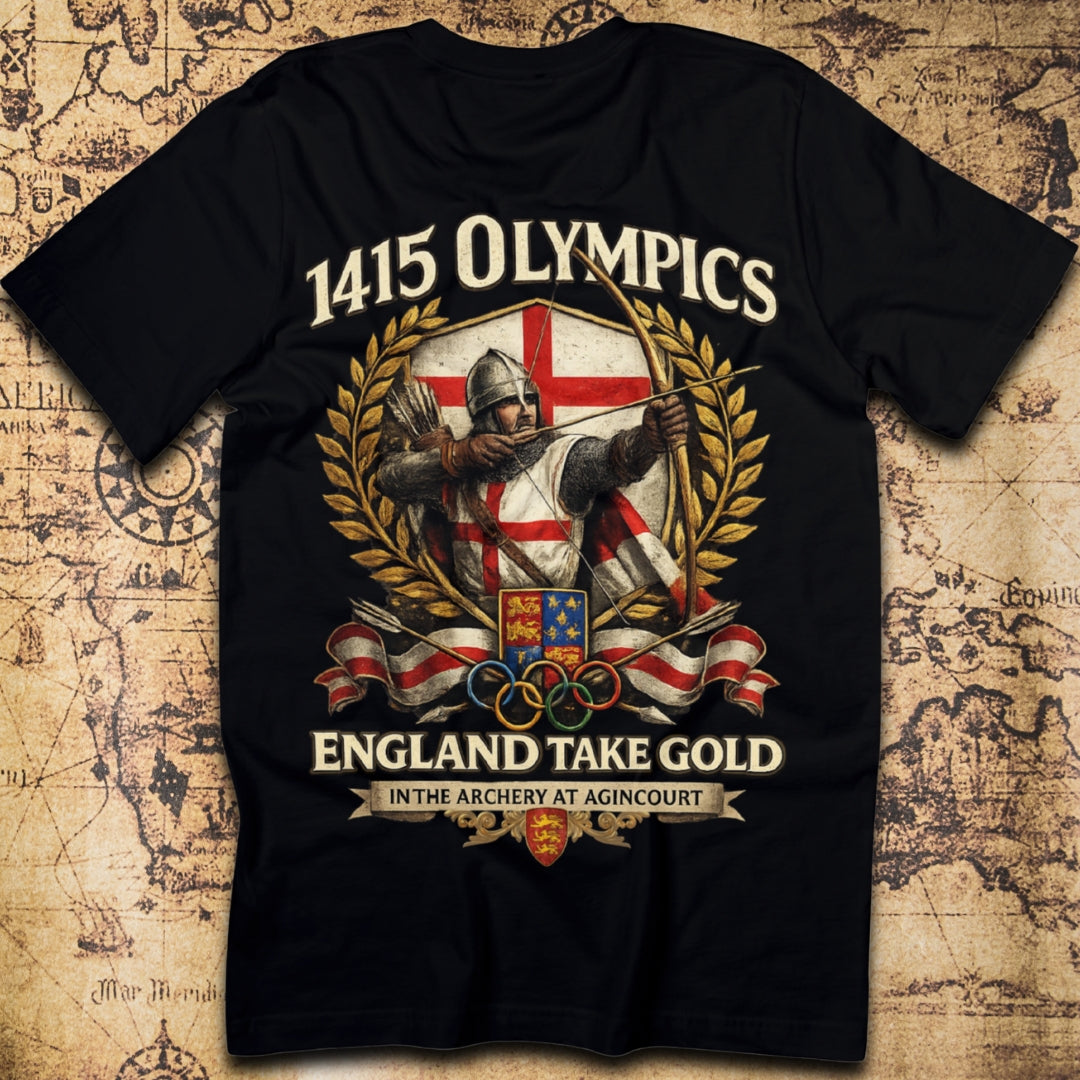 Agincourt 1415 Olympics – England Takes Gold in Archery T-Shirt