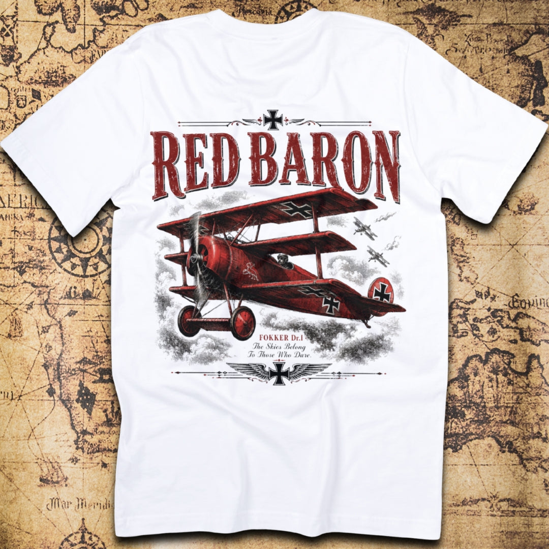 Red Baron Fokker Dr.I WW1 Fighter Ace T-Shirt