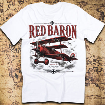 Red Baron Fokker Dr.I WW1 Fighter Ace T-Shirt