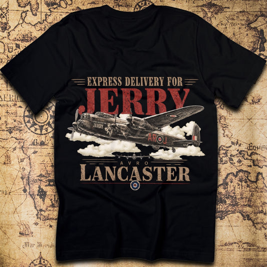 Express Delivery For Jerry – Avro Lancaster Bomber T-Shirt