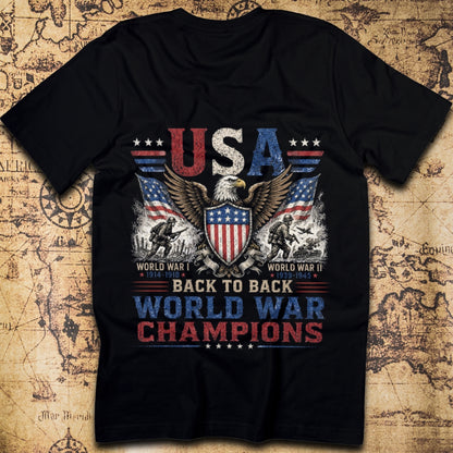 Back to Back World War Champions – USA T-Shirt