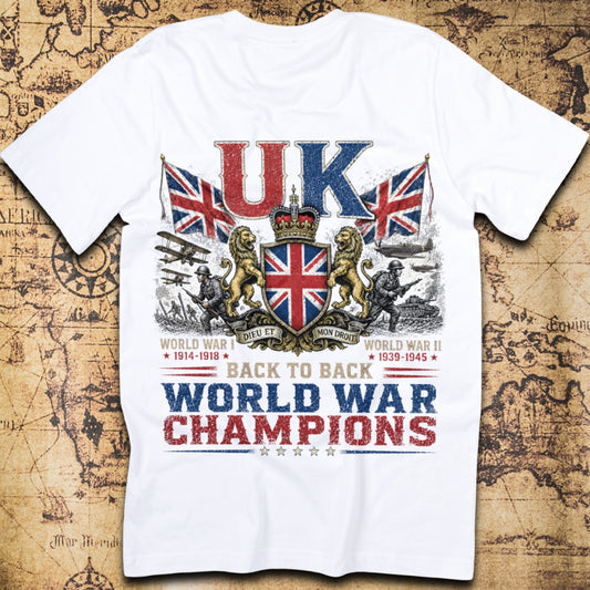 Back to Back World War Champions UK T-Shirt