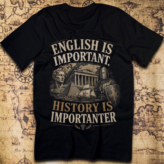 History Is Importanter – Funny Grammar & History Meme T-Shirt