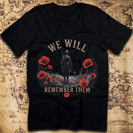 We Will Remember Them | Poppy WWI Remembrance T-Shirt