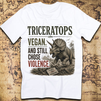 Triceratops: Vegan and Still Chose Violence T-Shirt
