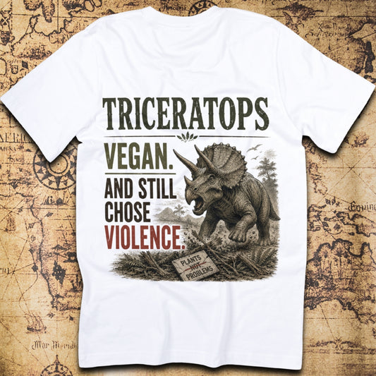 Triceratops: Vegan and Still Chose Violence T-Shirt