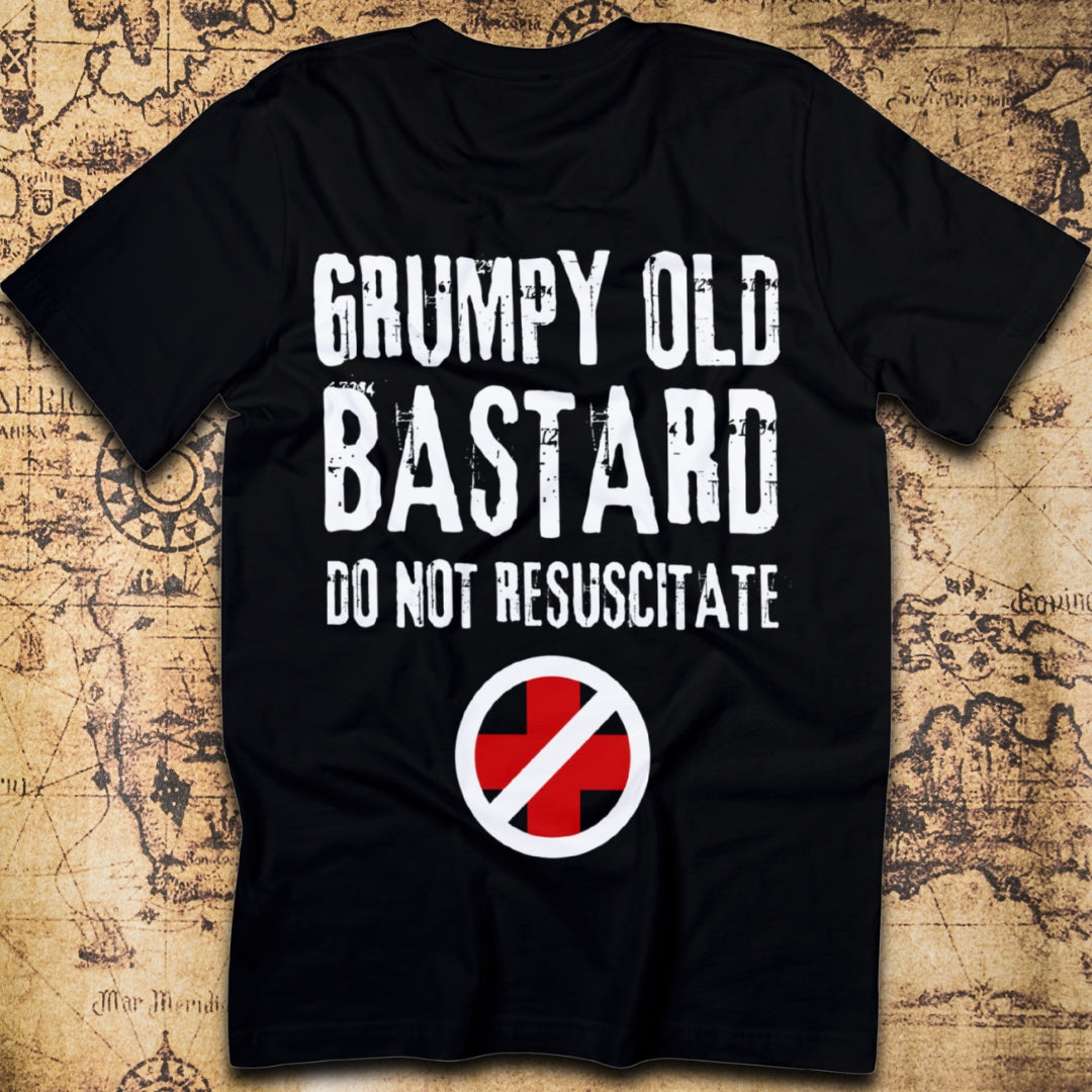 Grumpy Old Bastard Do Not Resuscitate T-Shirt | History Front