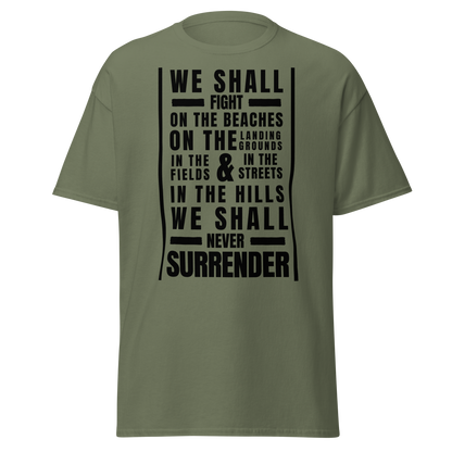 We Shall Fight on the Beaches, Churchill Speech T-Shirt