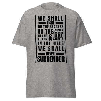 We Shall Fight on the Beaches, Churchill Speech T-Shirt