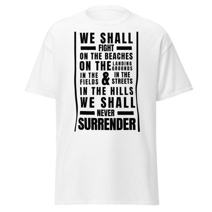 We Shall Fight on the Beaches, Churchill Speech T-Shirt