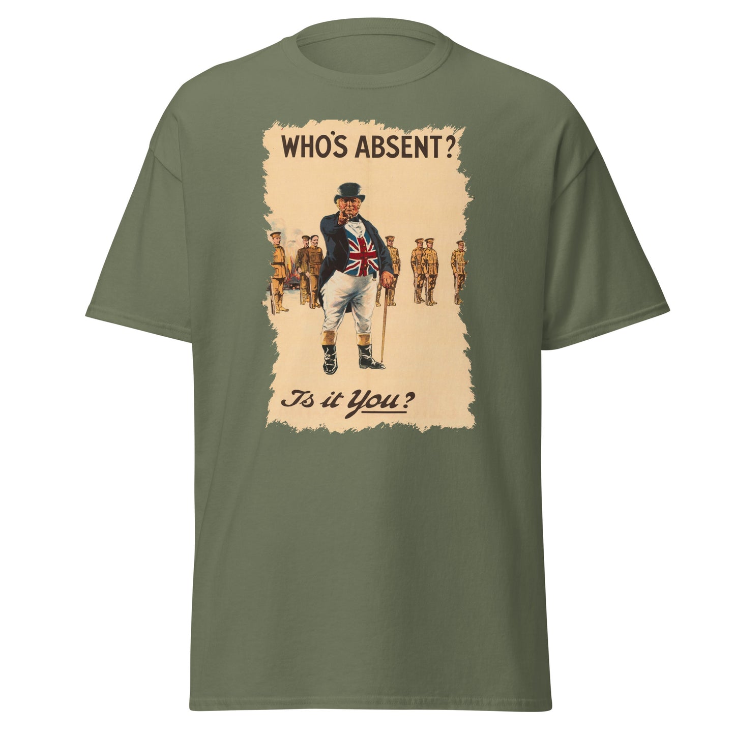 Who’s Absent?  – British WWI Poster T-Shirt